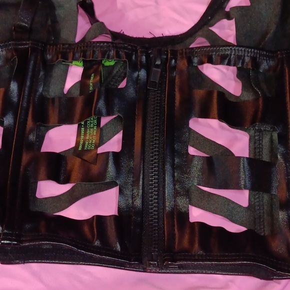 Dolls Kill × Club Exx Black Skeletoria Cut Out Faux Leather Set (M) - Picture 12 of 12